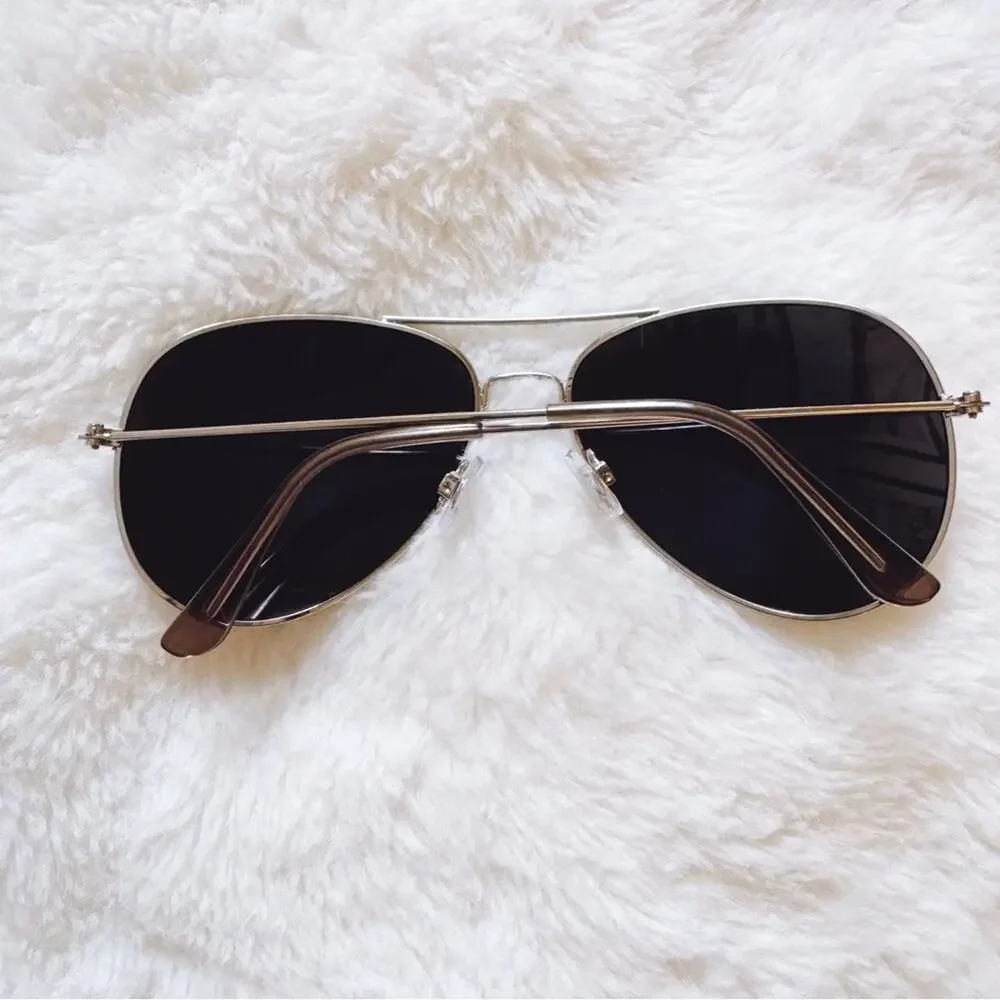 Carter Silver Classic Aviator Sunglasses
